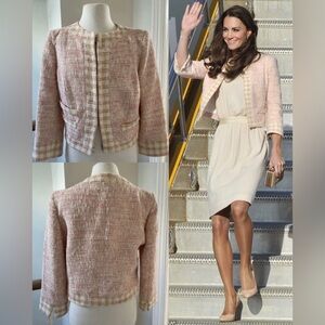 Vintage Uterque Pink Gingham Jacket ASO Kate Middleton-40/UK10/US6 (Rare)